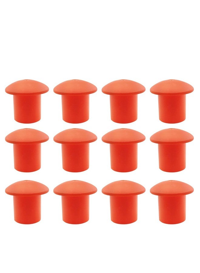 JCBIZ 12PCS Plastic Reinforced Protective Cap Orange Safety Mushroom Survey Rebar Cap for Diameter 10-25mm Reinforcement