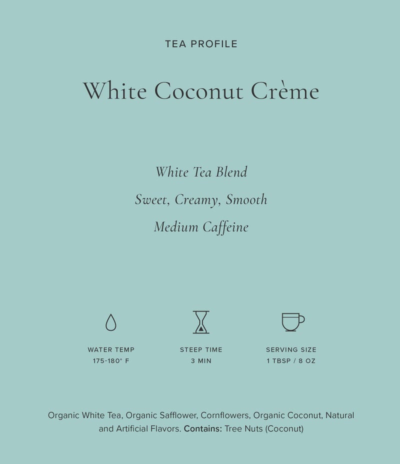 Art of Tea | White Coconut Crème 1.5oz | Artisan Loose Leaf Tea Tin - Image 4