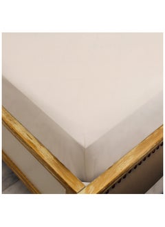 Home-Tex Design 3 Piece Hometex Design 100 % Cotton King size printed flat sheet set IVOIRE - 1 Flat Sheet (240x260 cm) + 2 Pillow Covers (50x80 cm)  - Image 5