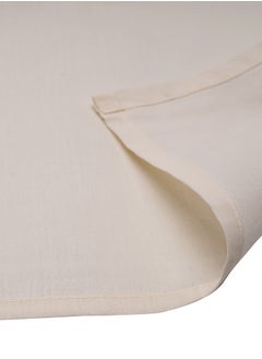 Home-Tex Design 3 Piece Hometex Design 100 % Cotton King size printed flat sheet set IVOIRE - 1 Flat Sheet (240x260 cm) + 2 Pillow Covers (50x80 cm)  - Image 4