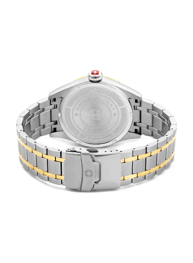 SWISS MILITARY HANOWA Thunderbolt Watch For Men With Silver and Yellow Gold Two Tone Stainless Steel Bracelet - 43 mm