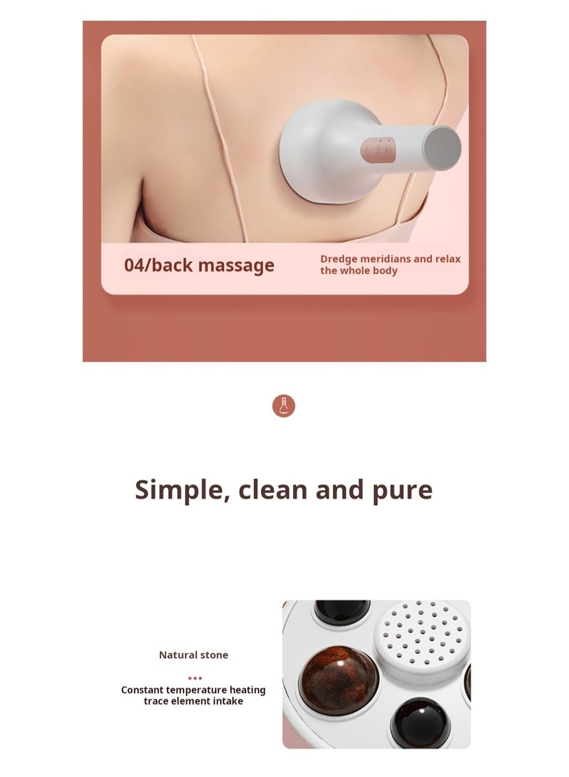 مدلك كريات مغناطيسية للبطن، مدلك السيلوليت أداة تدليك البطن مدلك يدوي بكرة تدليك بست كريات مدلك الجسم لتحفيز الدورة الدموية للذراع والخصر والساق والبطن - Image 3