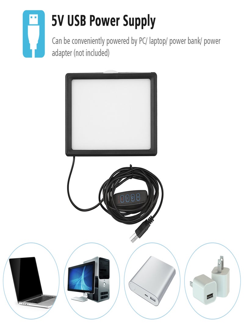 أندوير طقم إضاءة مؤتمرات الفيديو USB يتضمن 3 مصابيح فيديو LED قابلة للتعتيم من 3200 كلفن إلى 5600 كلفن + 3 حوامل إضاءة مكتبية قابلة للطي + 3 محولات رأس كروية مرنة + 15 لونًا - Image 5