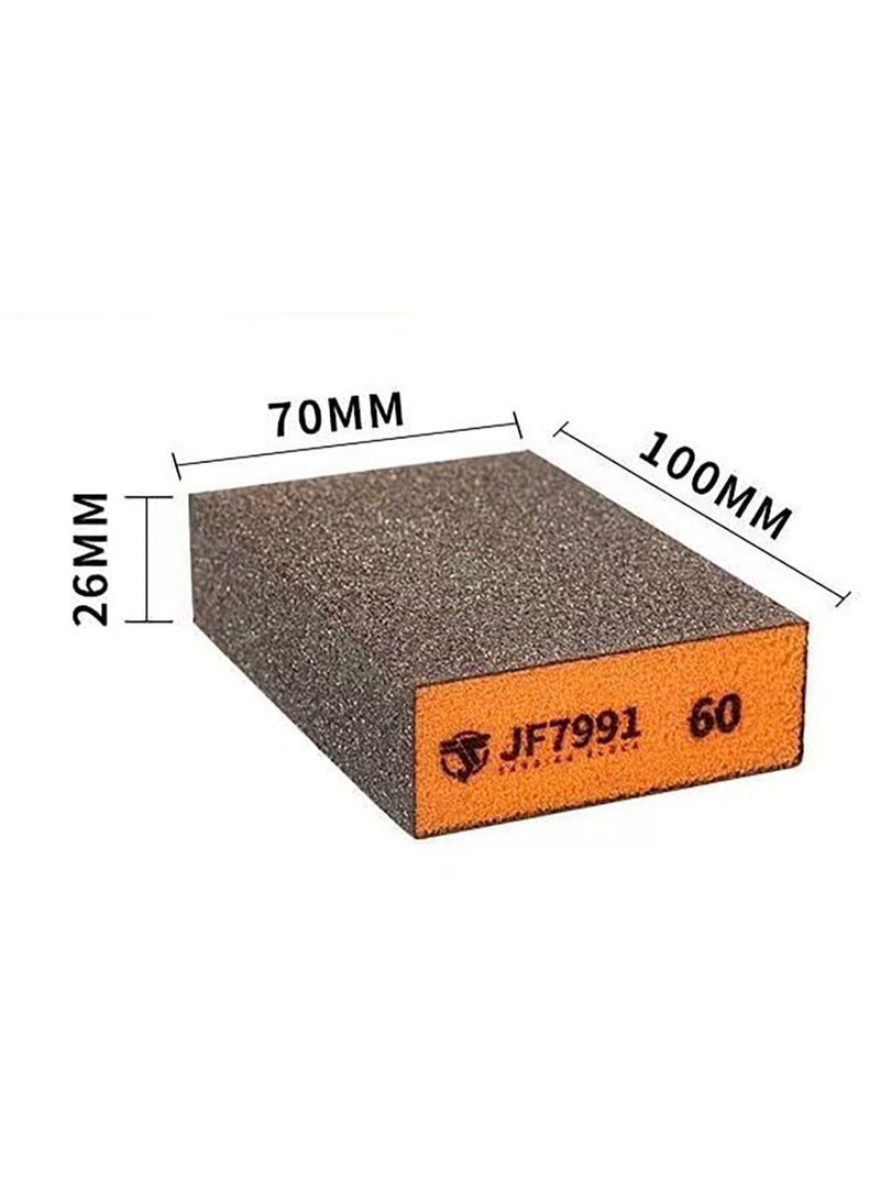 5 Pack Sanding Sponge Set – 10 Pieces Sanding Blocks with 60/80/100/180/220 Grit Assortment for Wood Metal Drywall – Washable Reusable Sandpaper Sponge Bricks - Image 2