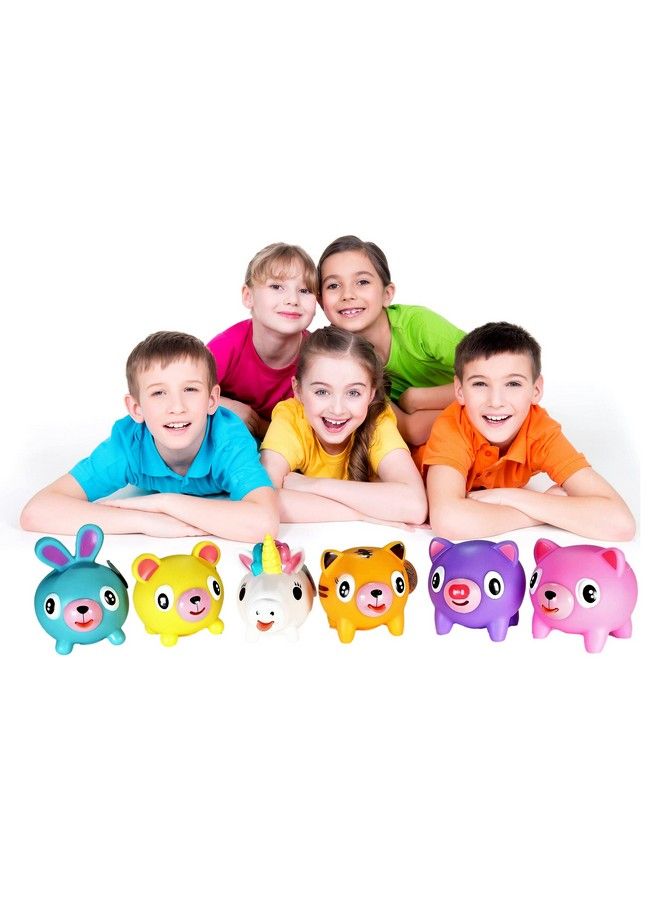 Ja-Ru كرة ضغط وصوت لتخفيف التوتر - كرة لسانها خارج (1 كرة متنوعة) لعبة حيوانات تتحدث وتصرخ للأطفال - زينة كرات ضغط ناعمة لتخفيف التوتر. - Image 3