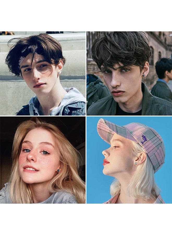 ليمون زوجان من الأقراط المغناطيسية من الفولاذ المقاوم للصدأ للرجال، أقراط مغناطيسية، أقراط ألماس غير قابلة للثقب، مناسبة للجنسين. - Image 3