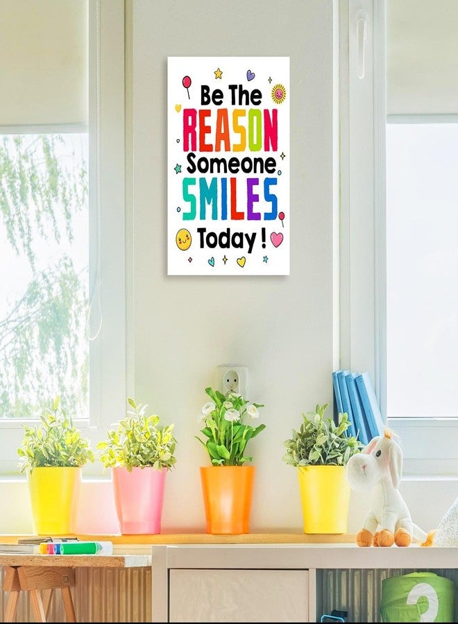 Gwisml Be The Reason Someone Smiles Today Inspirational Quotes Classroom Canvas Wall Art,Motivational Print Painting Artwork for Classroom Preschool Nursery Bedroom Wall Decor - Image 4