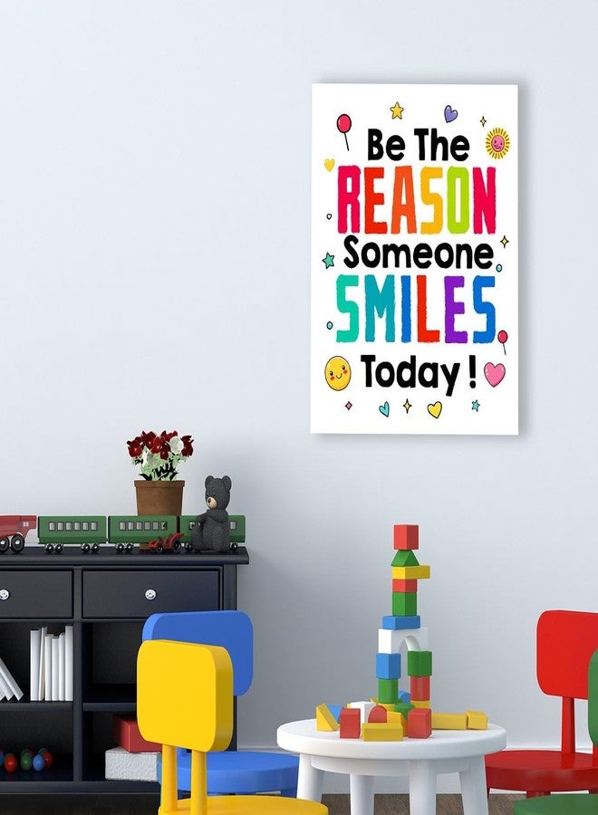 Gwisml Be The Reason Someone Smiles Today Inspirational Quotes Classroom Canvas Wall Art,Motivational Print Painting Artwork for Classroom Preschool Nursery Bedroom Wall Decor - Image 5