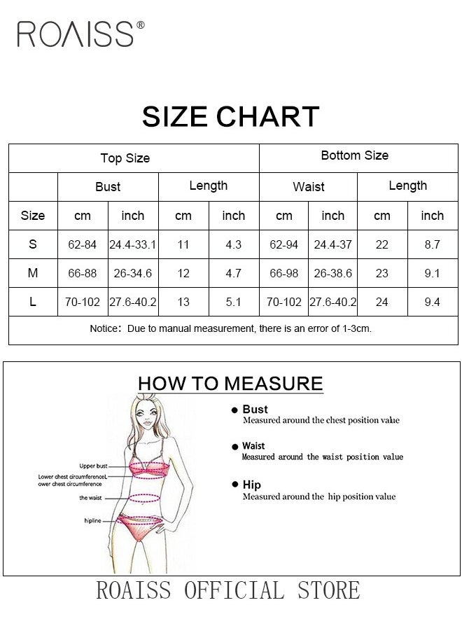 roaiss - Naughty Perspective Lingerie Suit for Women with Chain Garter Belt Ladies Cross Mesh Yarn Straps Teddy Bralette and Panty Underwear Set Comfy and Breathable Split Nightwear for Couples - Image 1