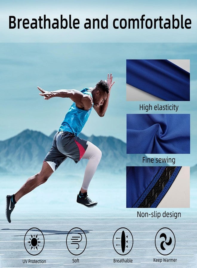 Cptoion 4Pairs Kids Leg Sleeves,Long Compression Leg Sleeves,Non Slip UV Protection Full Length Leg Sleeves for Kids Boy Girl (Small) - Image 3