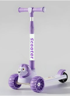 NextWave Scooter for Kids 2-8 Years Old Boys Girls 3 Wheel Toddler Scooter Childrens Folding Kick Scooter Toy Light up Wheels Adjustable Height Lean to Steer Extra-Wide & Non-Slip Deck Purple  - Image 1