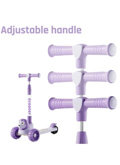 NextWave Scooter for Kids 2-8 Years Old Boys Girls 3 Wheel Toddler Scooter Childrens Folding Kick Scooter Toy Light up Wheels Adjustable Height Lean to Steer Extra-Wide & Non-Slip Deck Purple  - Image 2
