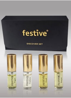 Festive Gallery Festive Perfume Gift Set for Unisex Pack of 4x6 ML | Eau De Parfum | Premium Luxury Long Lasting Fragrance Spray | Tiger, Oud, Valley, Najm (4x6 ml)  - Image 1