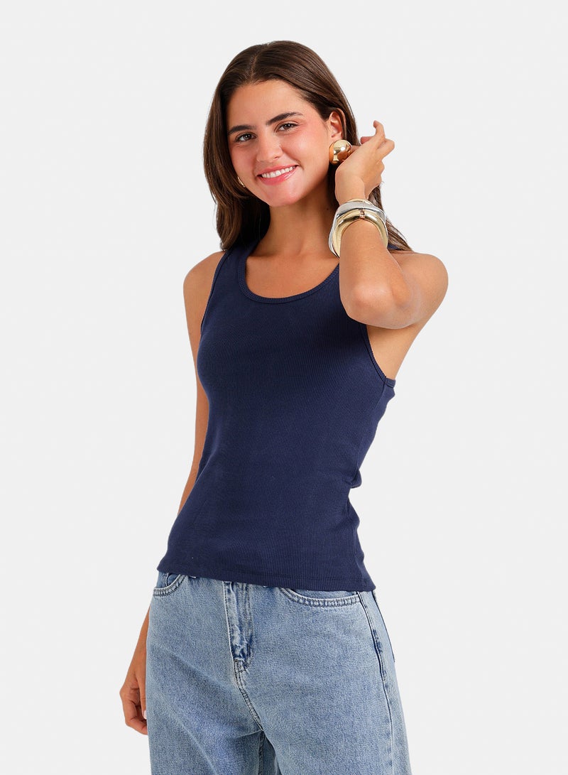 Carina Ribbed Crossed Back Top - Image 2