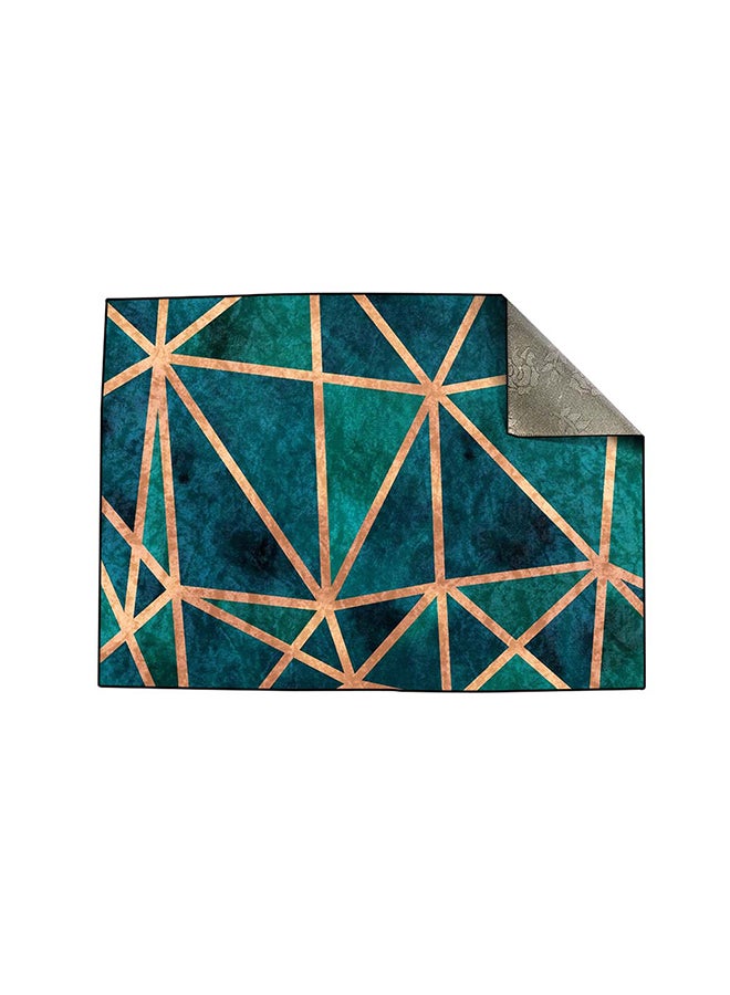 RIZARIES Emerald Copper Centerpiece Rug, Fabric, Rectangle - Image 2