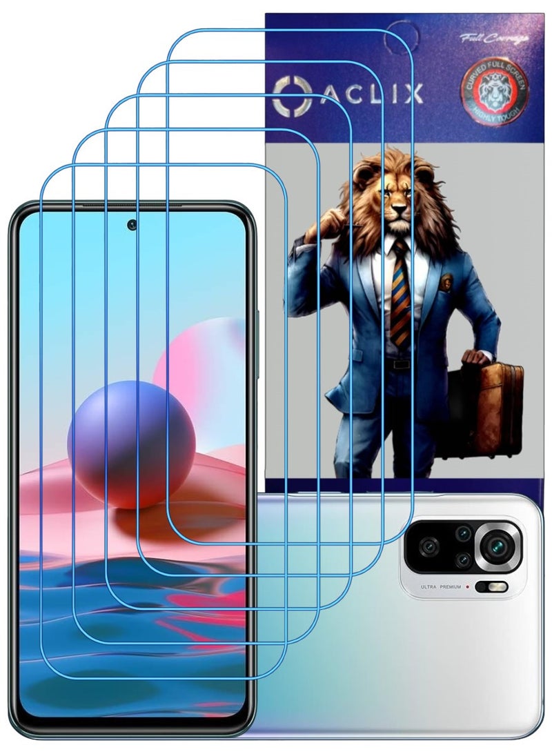 أكاليكس 5 قطع، حماية شاشة،  لهاتف شاومي  ريدمي نوت 10 ، جودة ممتازة. - Image 1