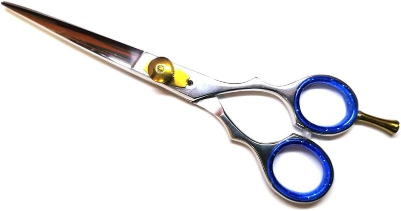 Professional Barber Scissor Hair Cutting Shears Hairdressing Razor Edge Stainless Steel Scissors Shears Length 6 inches Right Hand Hair Scissor for Men and Women
