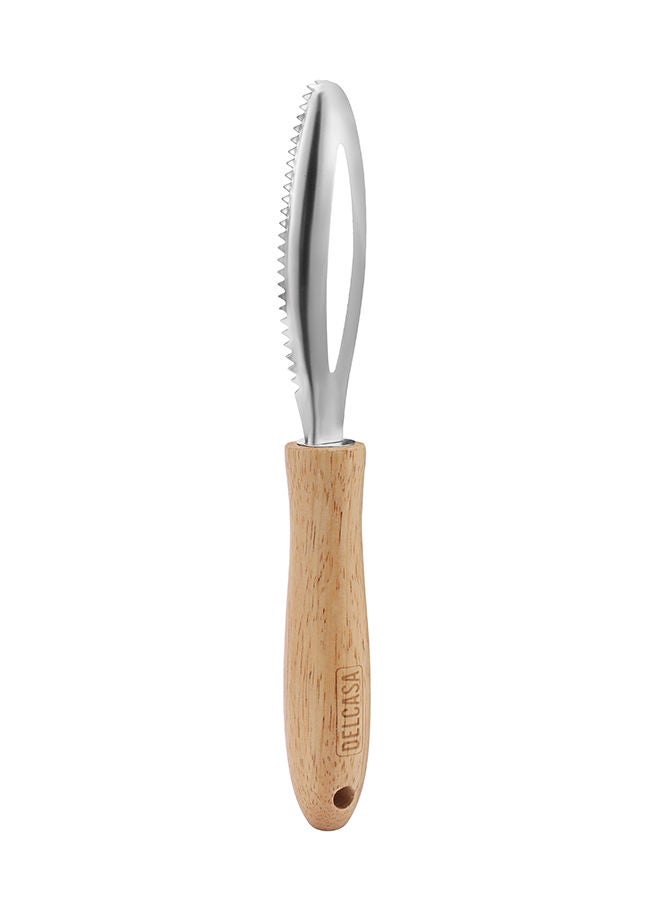 DELCASA Delcasa Fish Scale Scraper With Wooden Handle DC2782 - Image 4