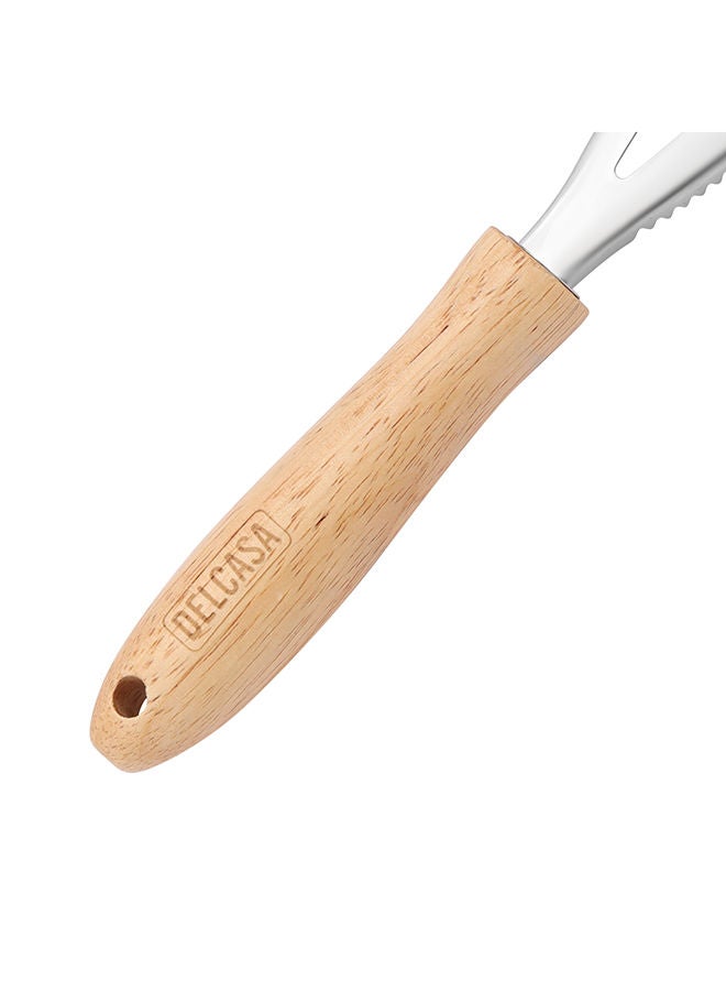 DELCASA Delcasa Fish Scale Scraper With Wooden Handle DC2782 - Image 2