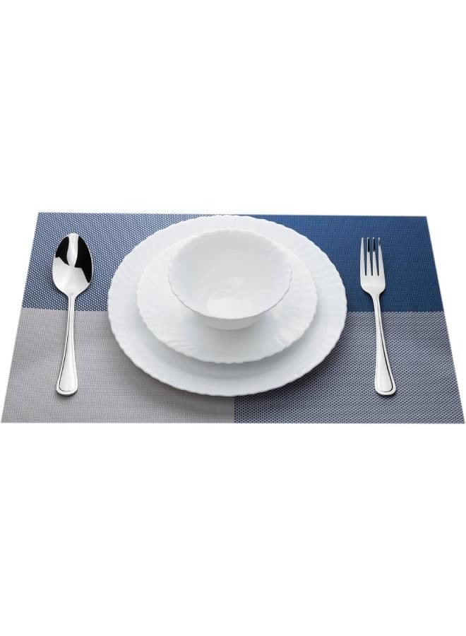 Cuisine Art مجموعة أدوات المائدة Opalware Dining Collection - طقم عشاء أبيض رائع مكون من 15 قطعة  - Image 5
