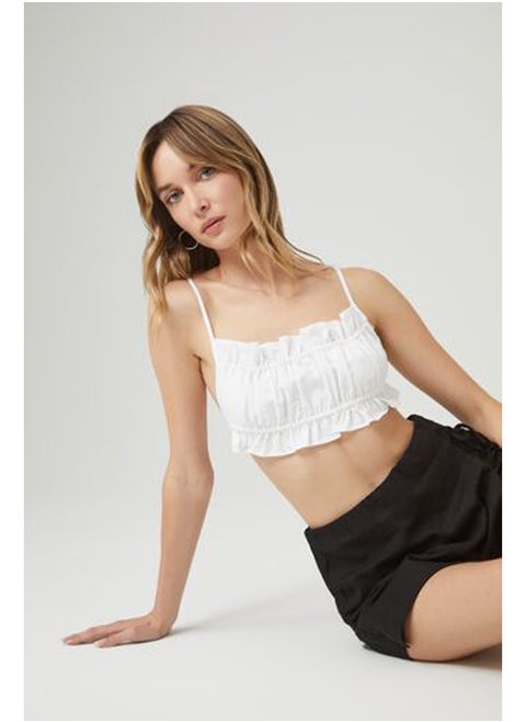 Open-Back Ruffled Cropped Cami