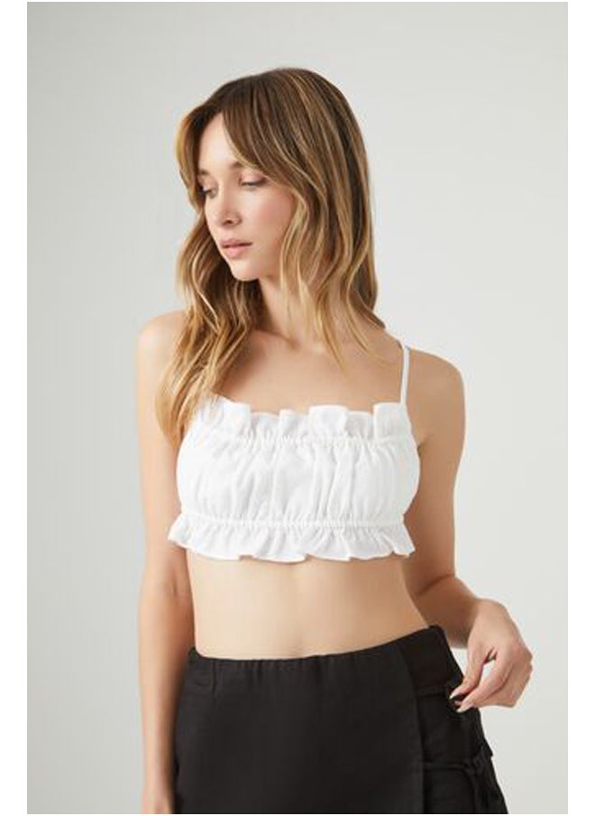 FOREVER 21 - Open-Back Ruffled Cropped Cami - Image 1