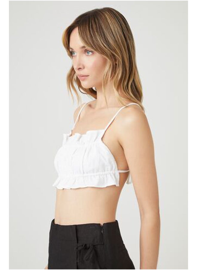 FOREVER 21 - Open-Back Ruffled Cropped Cami - Image 1