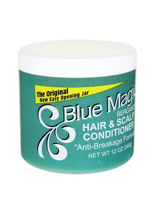 BLUE MAGIC Blue Magic Bergamot Hair & Scalp, 12 Ounce (Pack of 3)  - Image 1
