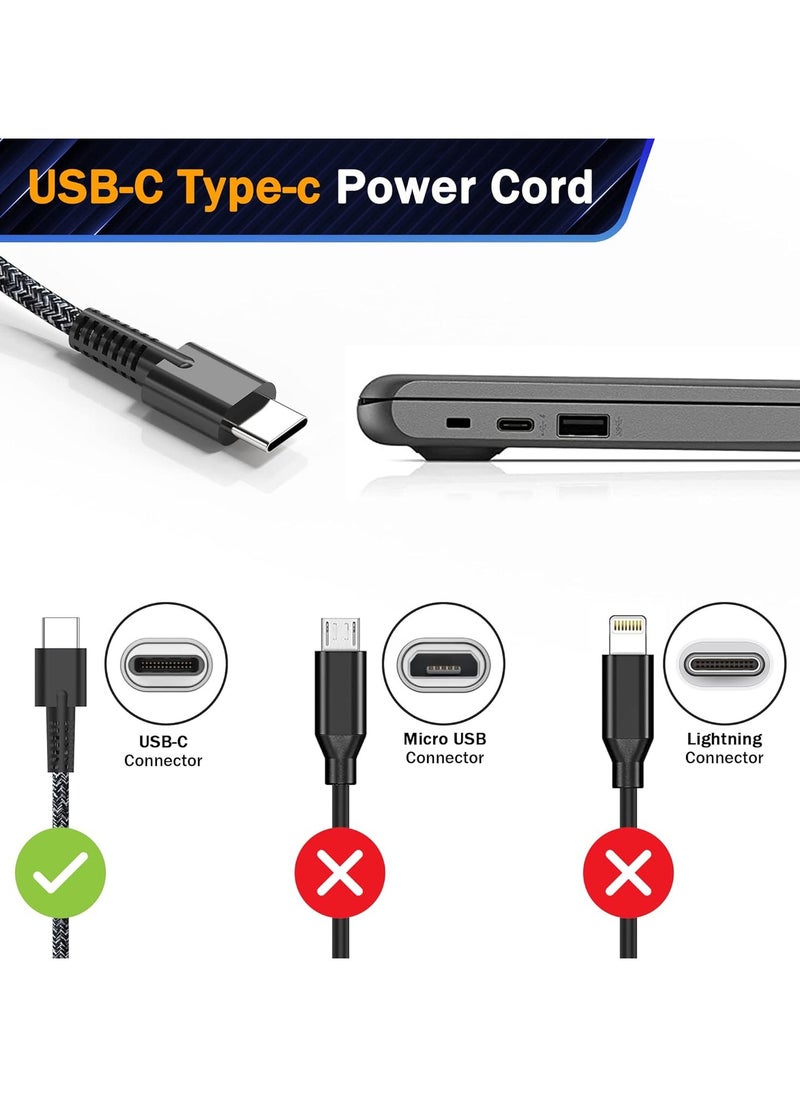 JSBazar 65W Charger laptop adapter UK Plug for ASUS 20V 3.25A USB Type-C ZenBook 3 UX390UA for Lenovo ThinkPad Yoga for HP chromebook for Samsung, Dell, MacBook Pro/Air and more Type C Devices  - Image 4