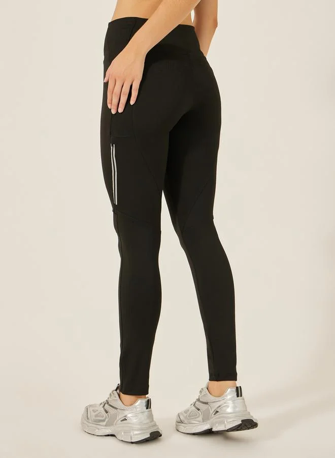 Styli High Rise Zipped Pockets Leggings