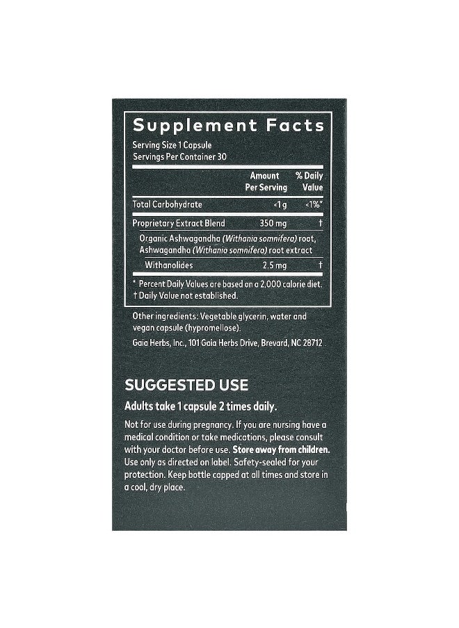Gaia Herbs - Gaia Herbs, Ashwagandha Root , 30 Vegan Liquid Phyto-Caps - Image 1