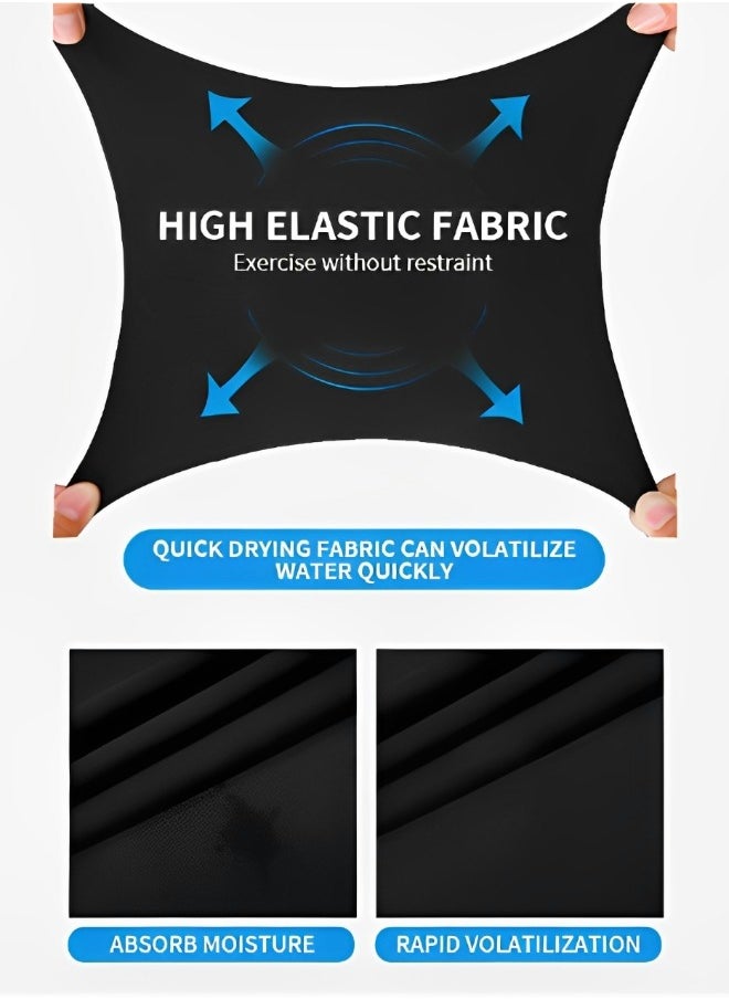 GROIC Men’s 2 in 1 Running Shorts Quick Dry Gym Athletic Workout Shorts Basketball soccer ball  Sports Shorts swim trunks  - Image 5