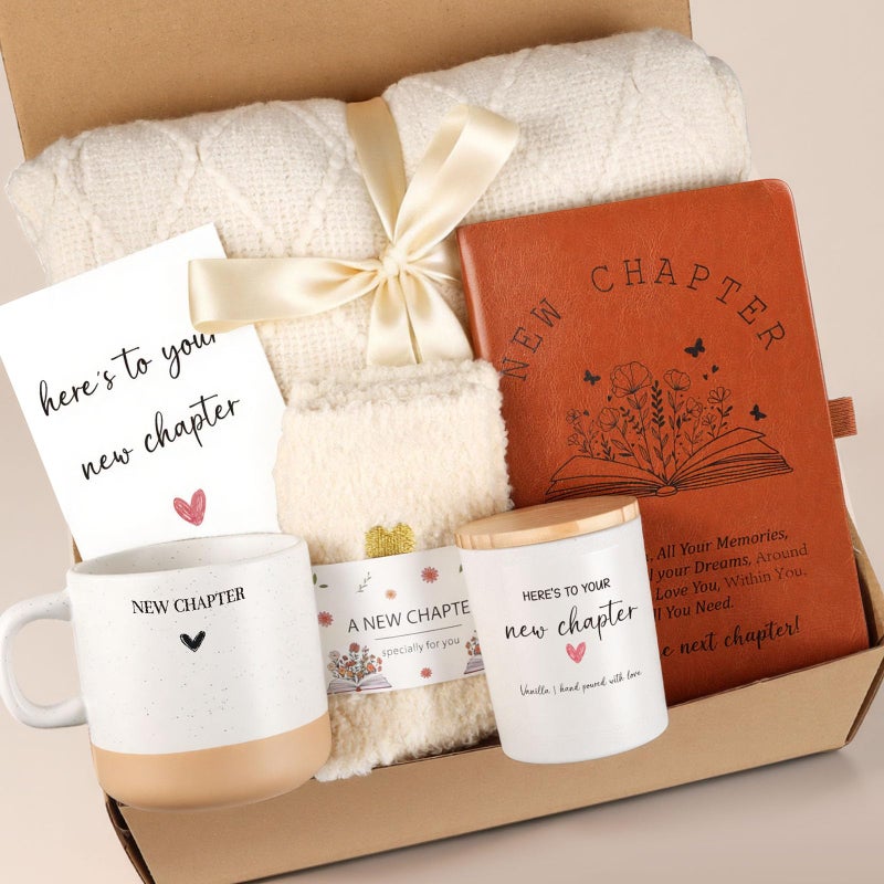 Giftota New Beginnings Gifts for Women, New-Chapter Happy Retirement Gifts for Woman, Graduation Gift, New Job Congratulations Gift for Women Farewell Going Away Basket for Woman, Coworker, Teacher, Friend - Image 1