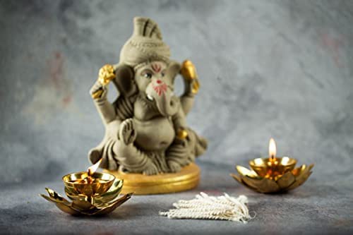Magic Providers Magic Providers HandMade Long Twisted Pure Cotton Wicks Pack of 150 Approx Arti Navratri Special Lambi Diya Jyot Batti Jot Wick Deepam Vattulu Pooja Articles Puja Aarti Rui Batti - Image 2