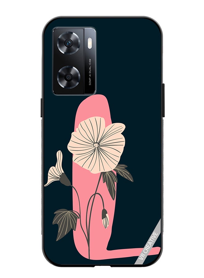 VR CREATIVE Protective Case Cover For Oppo A57/A77s Alphabet L Design Multicolour - Image 1