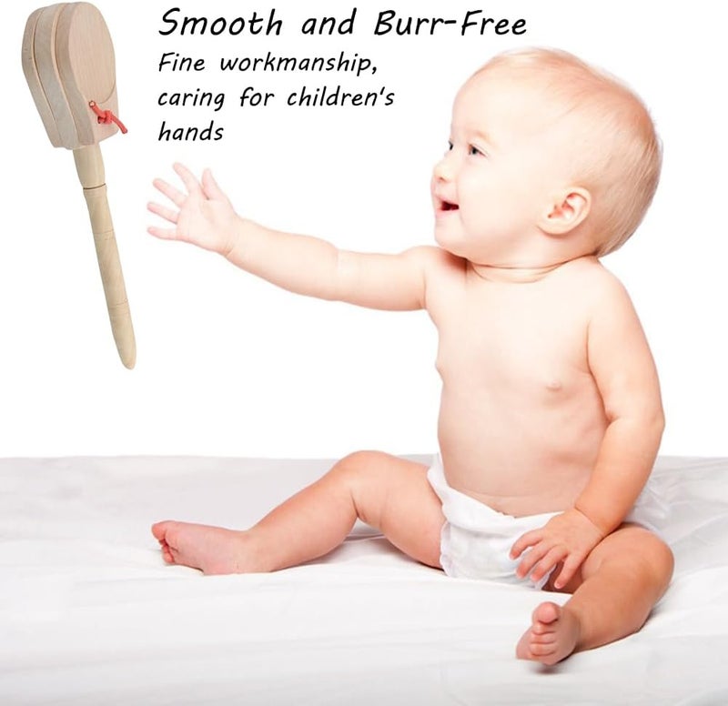 Helweet Wooden Castanets - Mini Handheld Musical Percussion Instrument for Children - Image 4