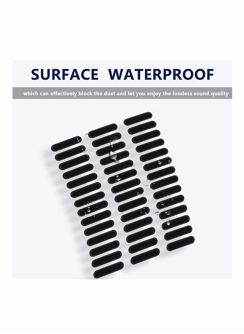 SYOSI - Speaker Mesh Anti Dust Proof Adhesive Sticker, Speaker dustproof Sticker Dust Plugs, Protect The Phone Trumpet Dustproof Net for iPhone 13 / 12 / 12 Pro Max, Accessories Gift Tweezers (Black) - Image 1