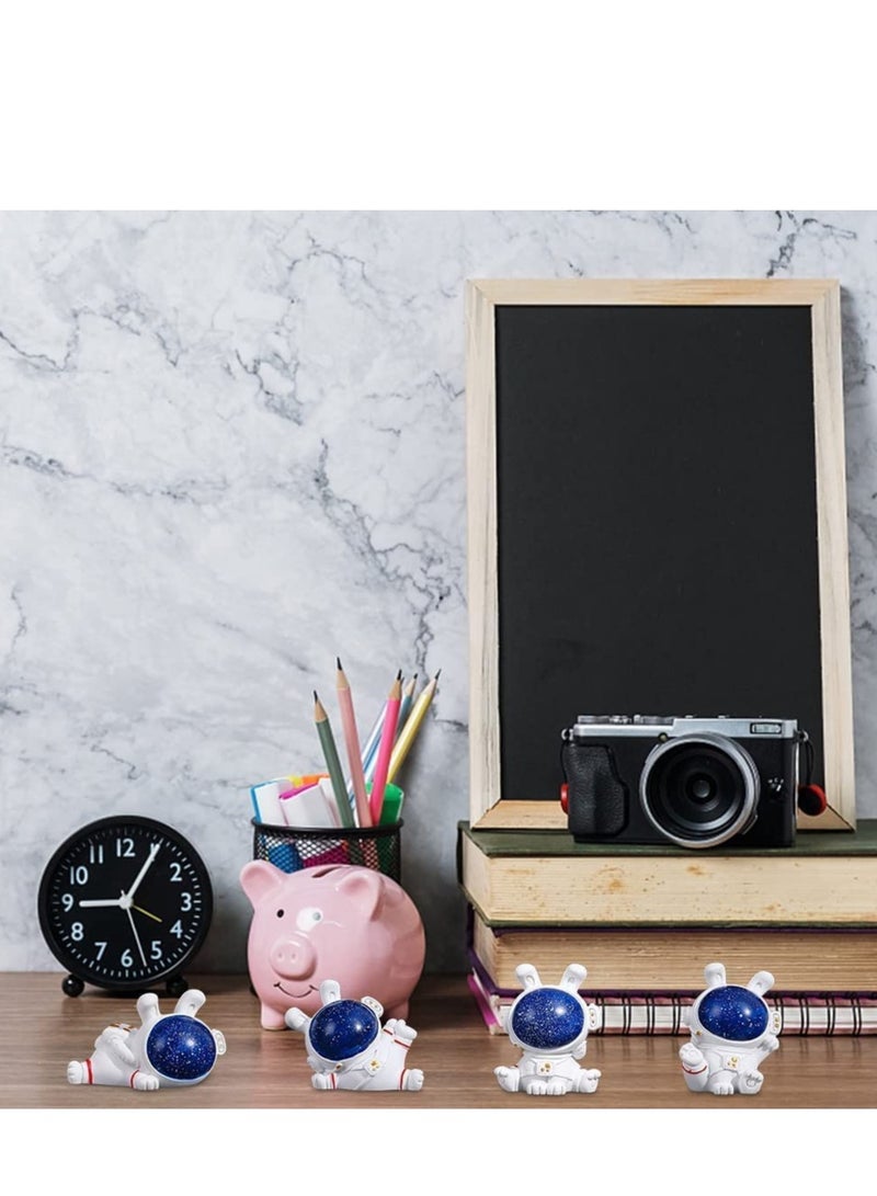 SYOSI 4 PCS Astronaut Figures, Cake Toppers Spaceman Desktop Decoration Space Theme Birthday Party Cake Decorations Astronaut Ornaments for Boys Girls Kids Birthday Party Baby Shower Home Decors - Image 3