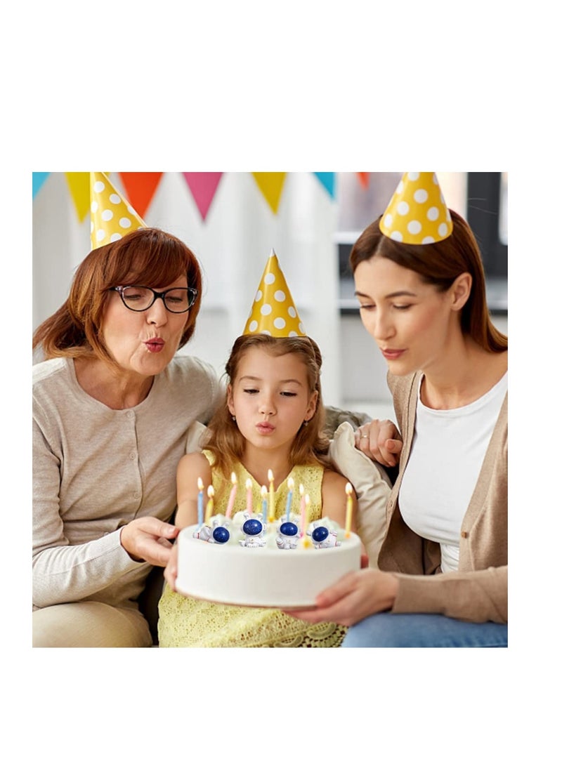 SYOSI 4 PCS Astronaut Figures, Cake Toppers Spaceman Desktop Decoration Space Theme Birthday Party Cake Decorations Astronaut Ornaments for Boys Girls Kids Birthday Party Baby Shower Home Decors - Image 2