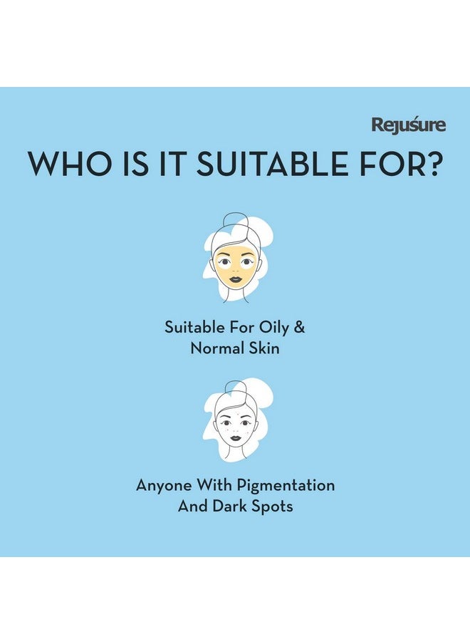 ريجيشر مصل الوجه Rejusure Tranexamic Acid 2% لعلاج فرط التصبغ والبقع غير المتساوية والبقع الداكنة - 30 مل (عبوة من قطعتين)  - Image 3