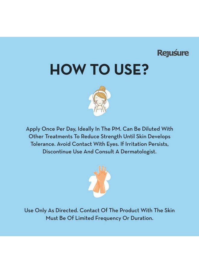 ريجيشر مصل الوجه Rejusure Tranexamic Acid 2% لعلاج فرط التصبغ والبقع غير المتساوية والبقع الداكنة - 30 مل (عبوة من قطعتين)  - Image 4