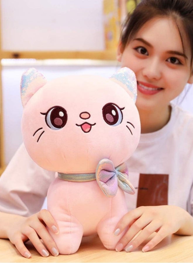 Cuddles Adorable Marshmallow Cat Kitten Plush Stuffed Animal Toy 30cm -Purple - Image 4