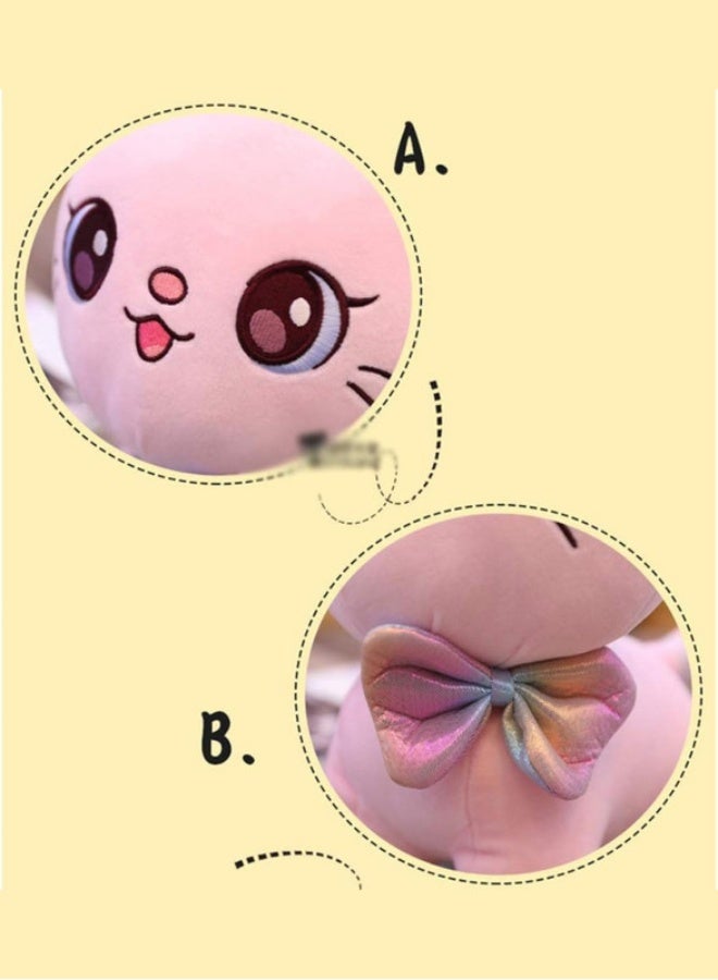 Cuddles Adorable Marshmallow Cat Kitten Plush Stuffed Animal Toy 30cm -Purple - Image 3