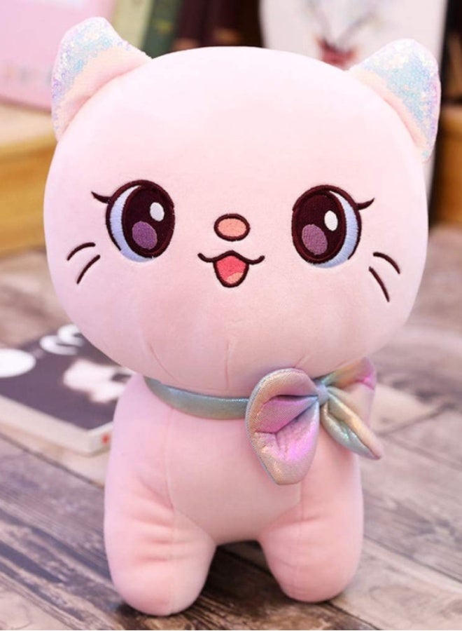Cuddles Adorable Marshmallow Cat Kitten Plush Stuffed Animal Toy 30cm -Purple - Image 5