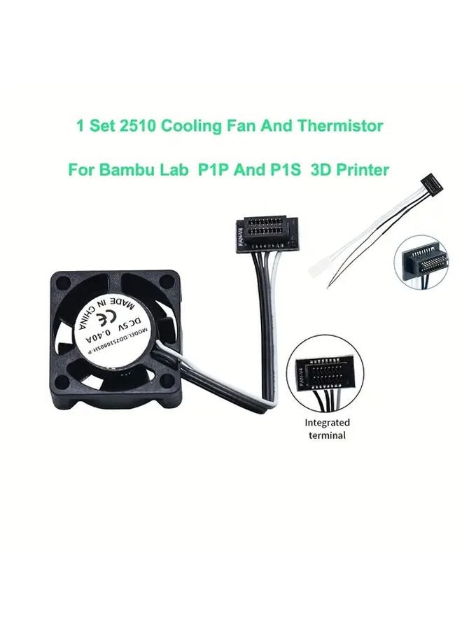 Bambu Lab P1P P1S 3D Printer Fan Ceramic Heater Thermistor Cooling Combo 14000RPM Quiet Hotend System Plug Play - Image 2