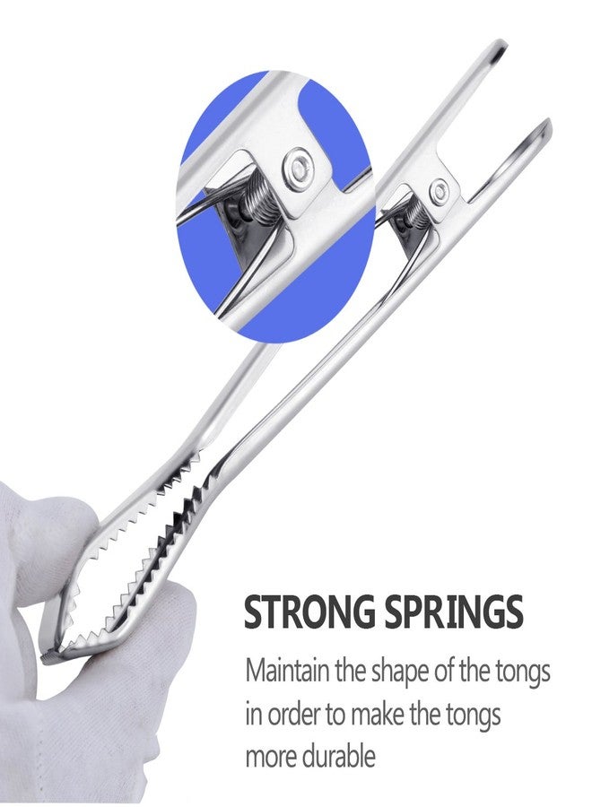 TRUSBER Ice Tongs for Ice Bucket, Stainless Steel Food Serving Tongs, with Claw Grip Teeth 6.7 Inches Perfect for Block Ice Sugar Cubes Bar Hotel Home & Kitchen (Silver) - Image 4