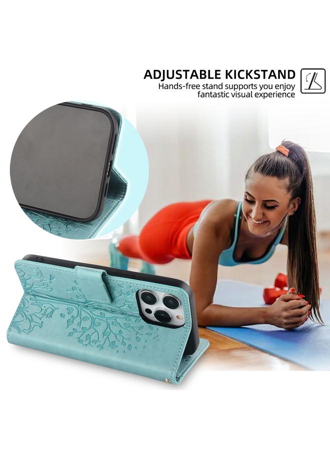 اس-توب جراب هاتف Honor X50i 5G من الجلد المنقوش بنقشة شجرة وغزال - Image 3