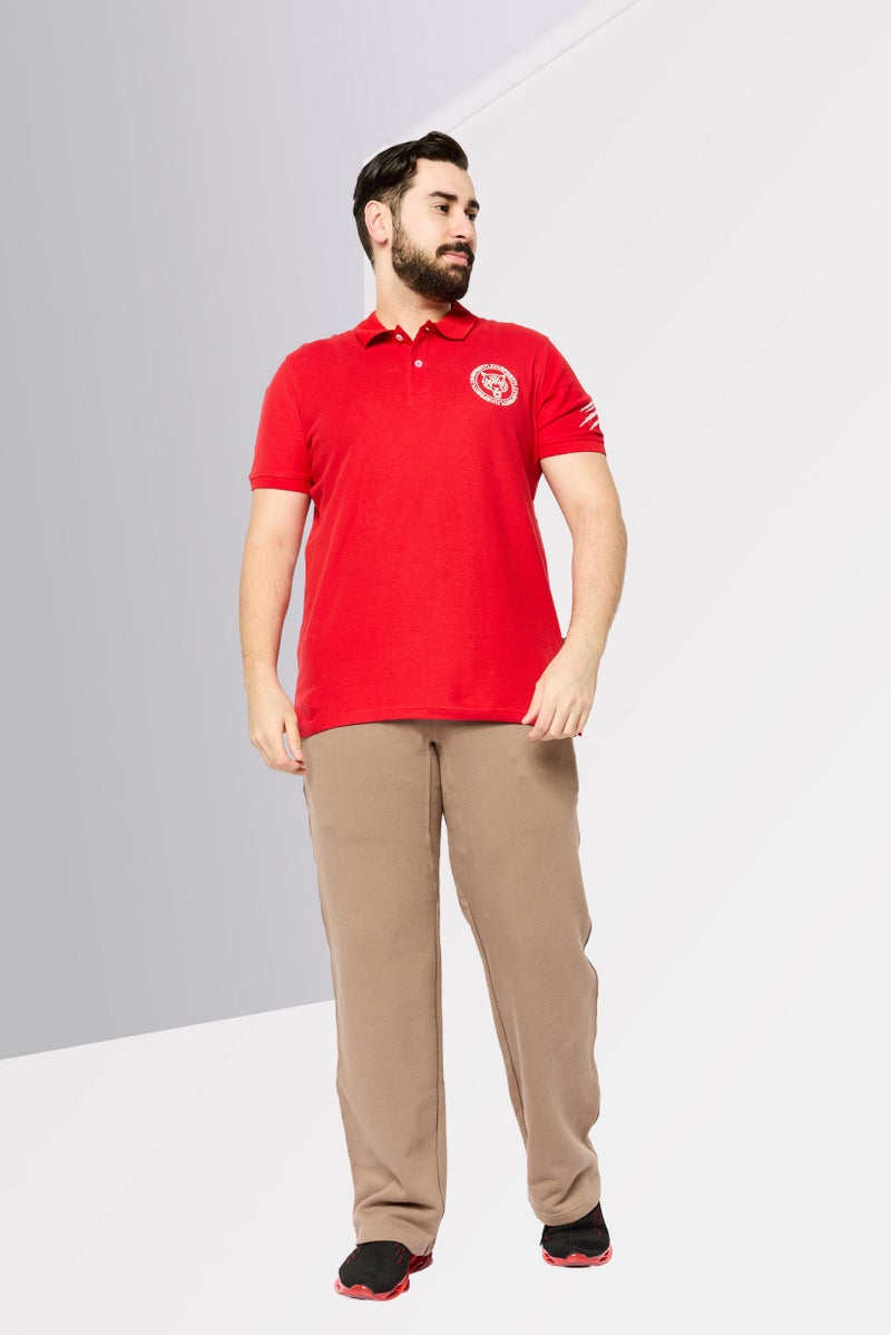 PHILIPP PLEIN Plein Sport Men Sportswear Fit Short Sleeves Outdoor Polo Shirt, Red - Image 2