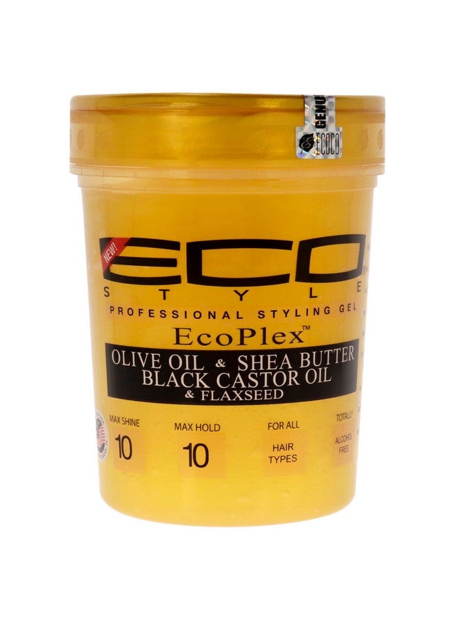 ecoco Eco Style Gel - Olive Oil And Shea Butter Black Castor Oil And Flaxseed - Superior Hold And Healthy Shine - Helps Moisturize Scalp - Repairs Damaged Follicles - Promotes Hair Growth - 32 Oz - Image 1