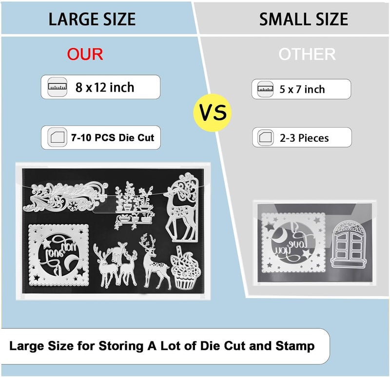 Unarty 20 PCS 8 x 12 Inch Large Die Cut Storage Envelopes with 1 mm Magnetic Sheets for Dies Storage, Die Storage Envelopes and Magnet Sheets, Stamp and Die Storage Pockets - Image 4